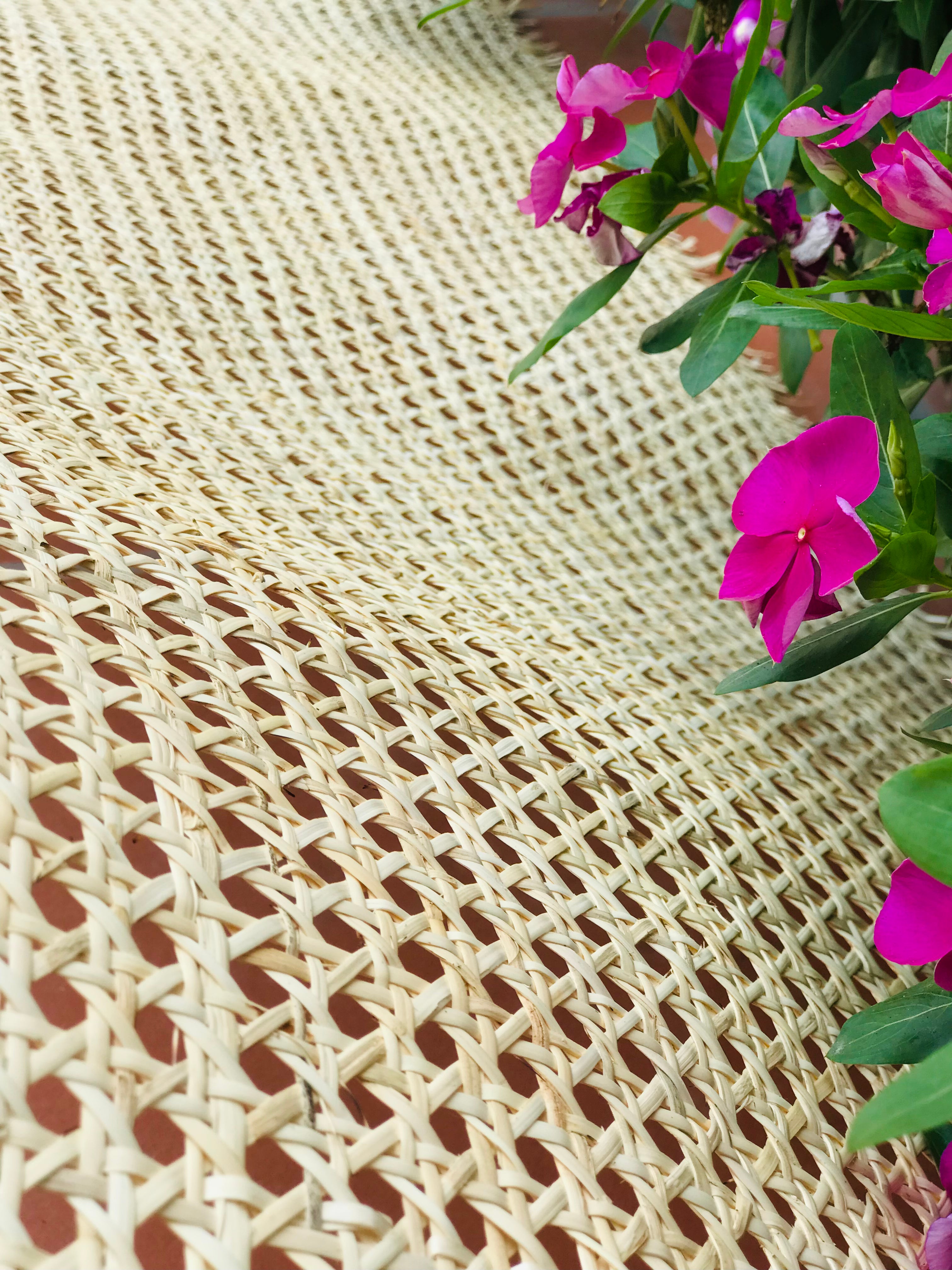 Rattan Cane Webbing Roll Bleached Hexagon White/cream Color