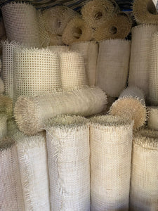 Width 18''/24''/36'' White Radio/Square Cane Webbing Woven Mesh Webbing Bleached Weave Rattan Webbing Woven For Crafts