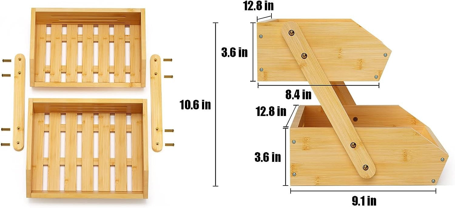 Wood Vegetable Fruit Storage Rack Snack Rack Kitchen Vertical