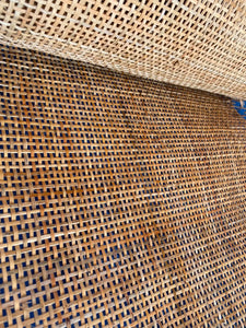 Width 18"/24"/36" Premium Dark Natural Rattan Cane Webbing Roll/Caning Material for Rattan Cabinet/ Rattan Console