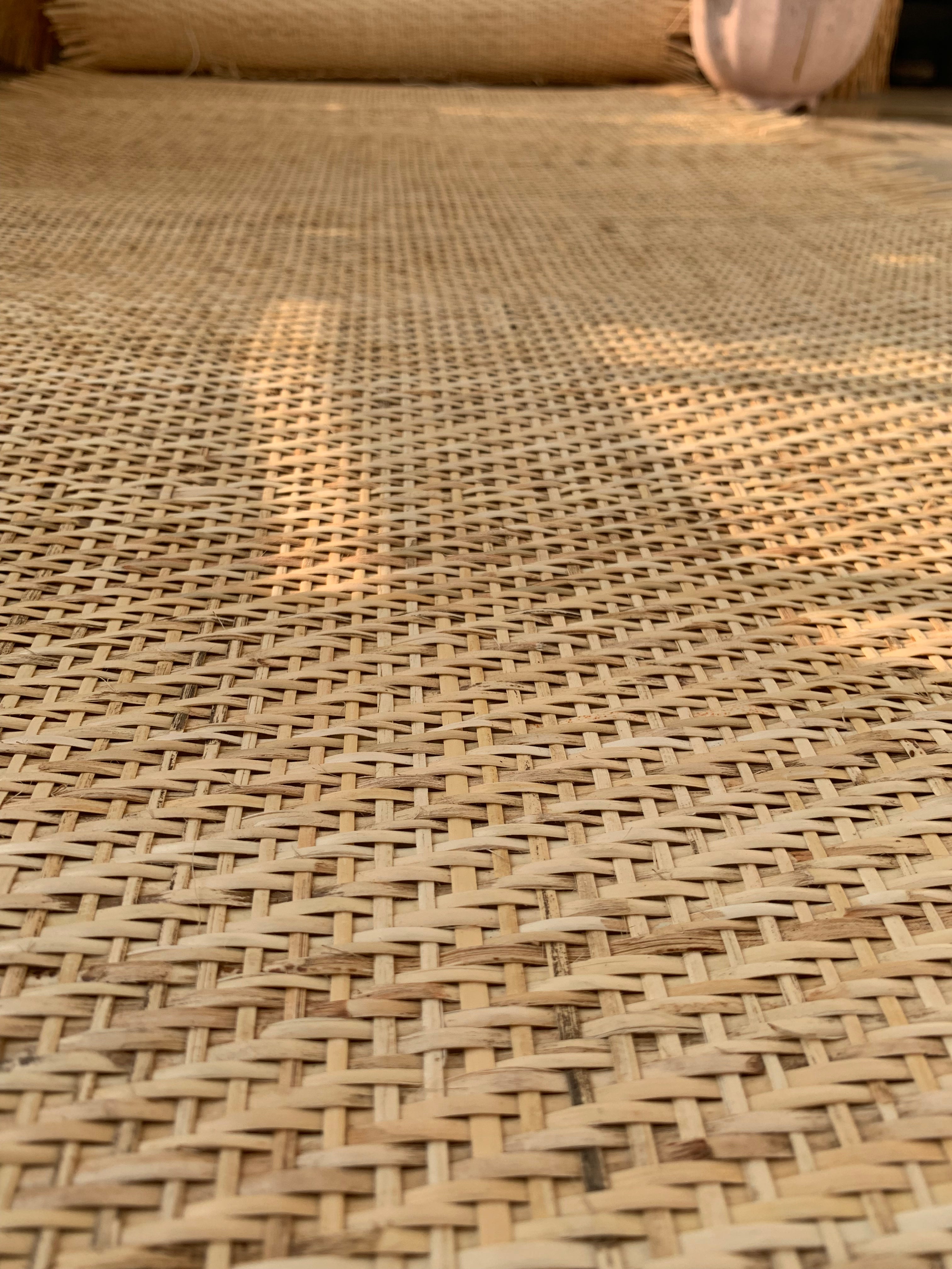 Width 18”/24” Light/Cream Closed Cane Webbing, Premium Woven Mesh For DIY Project, Cut to Feets
