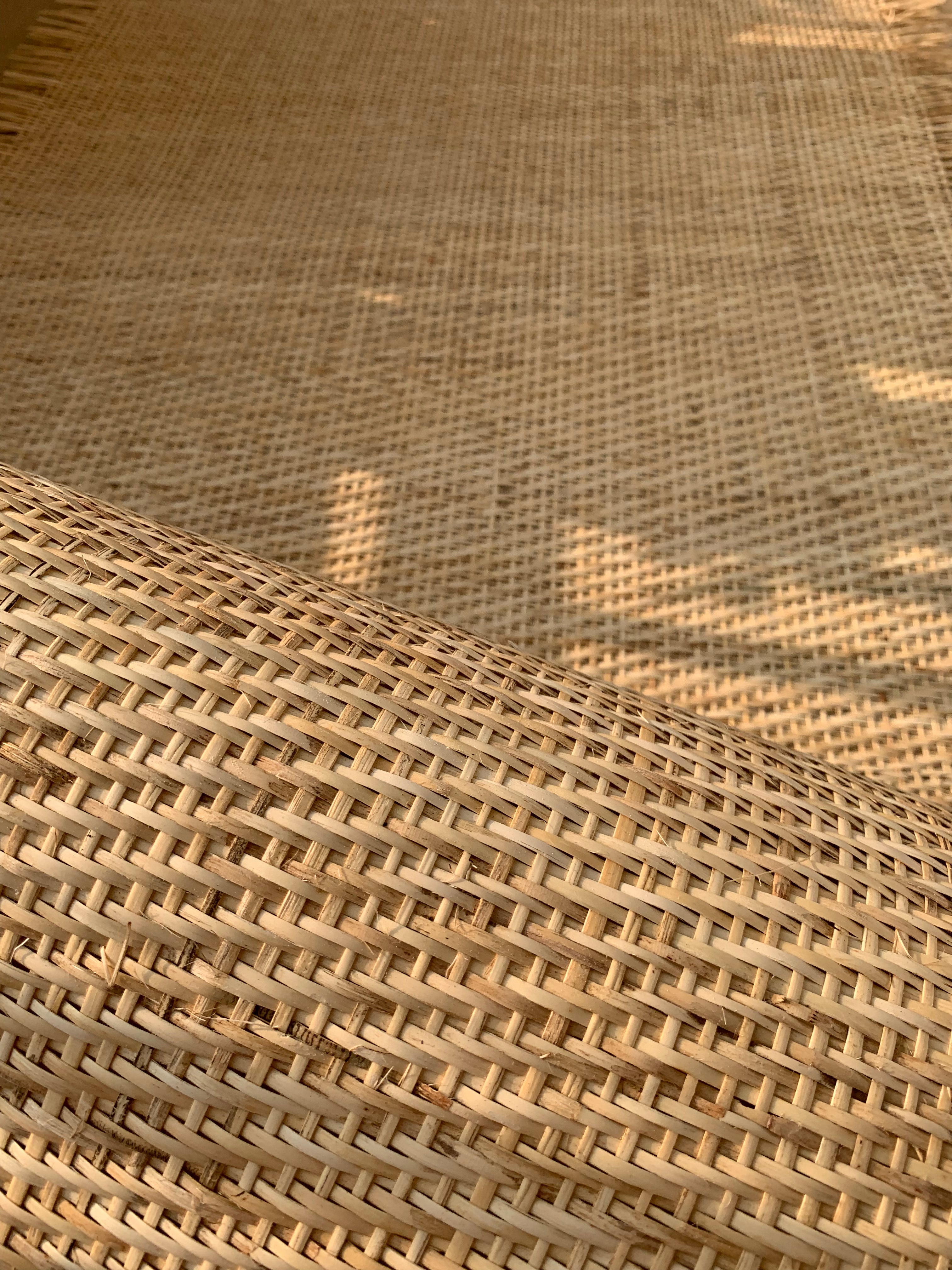 Width 18”/24” Light/Cream Closed Cane Webbing, Premium Woven Mesh For DIY Project, Cut to Feets