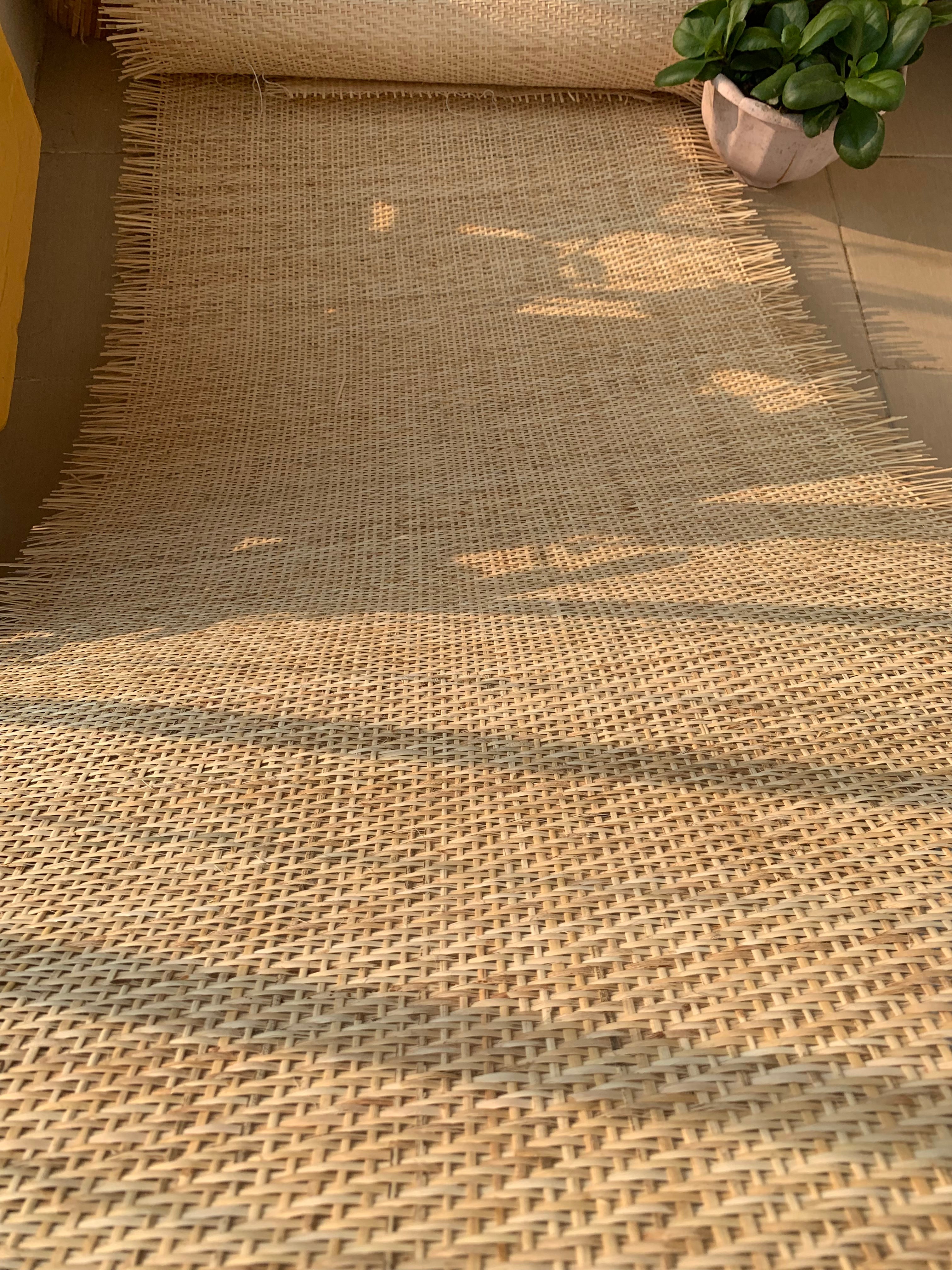 Width 18”/24” Light/Cream Closed Cane Webbing, Premium Woven Mesh For DIY Project, Cut to Feets