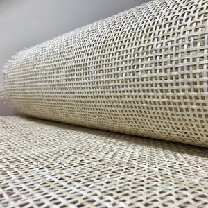 Width 18''/24''/36'' White Radio/Square Cane Webbing Woven Mesh Webbing Bleached Weave Rattan Webbing Woven For Crafts