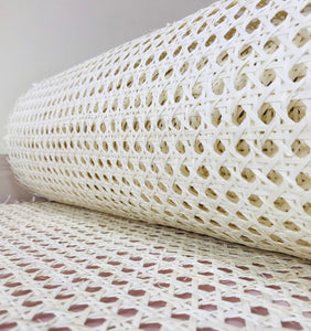 Width 18”/24''/36” Bleached/ White/ Creamy Hexagon Rattan Cane Webbing - 100% Natural for Furniture/Decorations/DIY and restoration