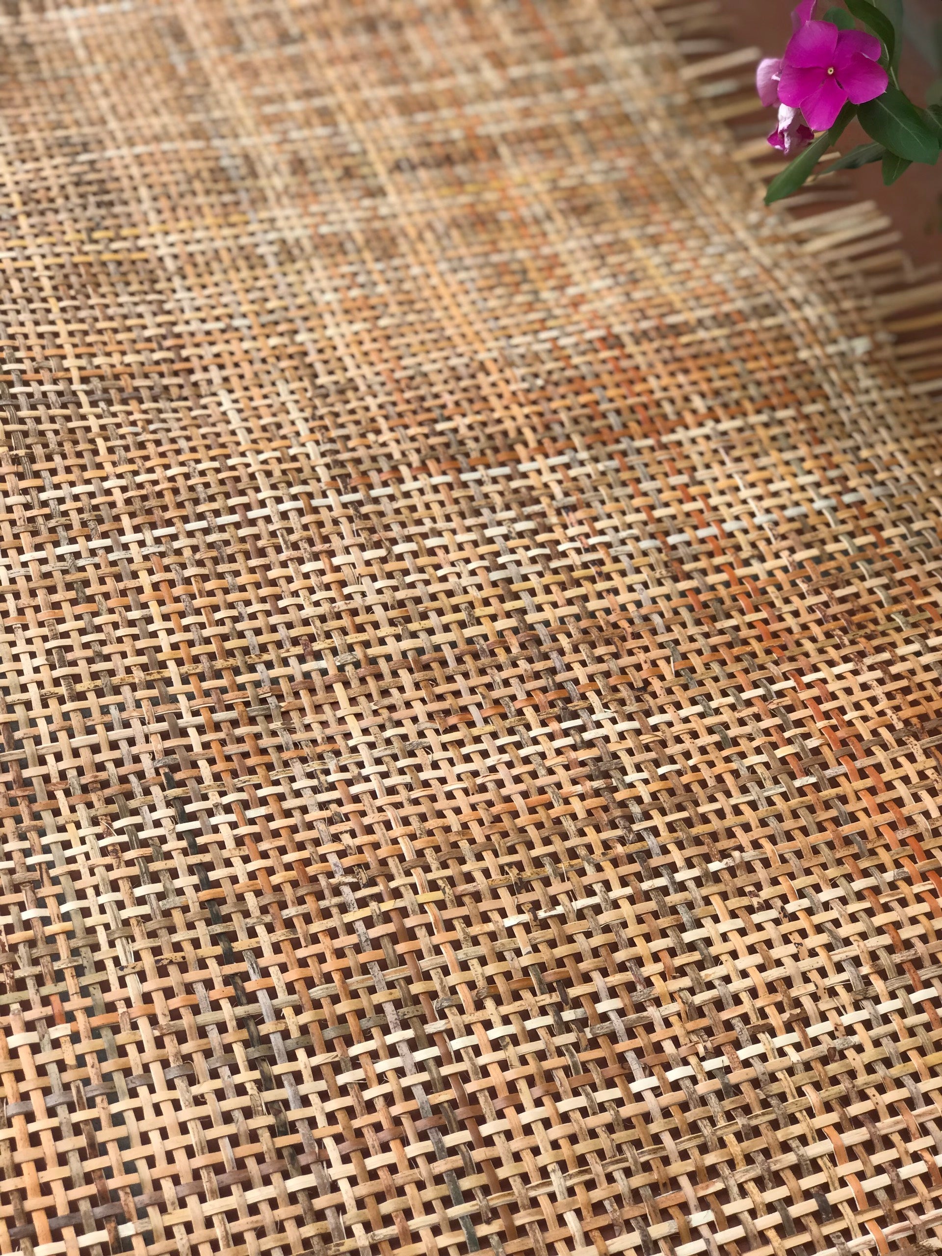 Width 18"/24"/36" Premium Dark Natural Rattan Cane Webbing Roll/Caning Material for Rattan Cabinet/ Rattan Console