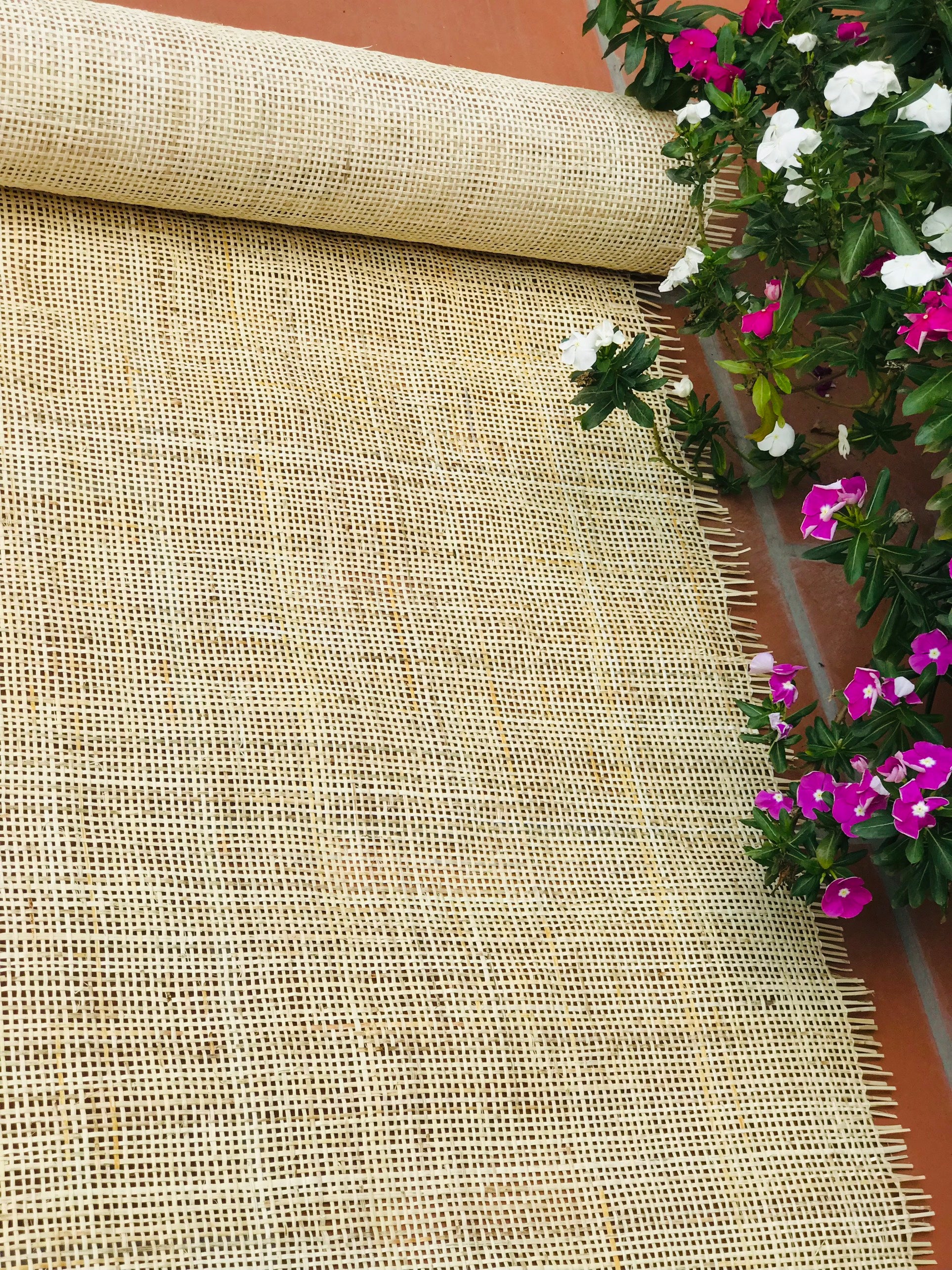 Cane Webbing 18''/20"/24''/36'' Width Natural Cream Radio Cane Webbing Woven Mesh Webbing Unbleached Weave For Crafts/ Furniture, DIY Project