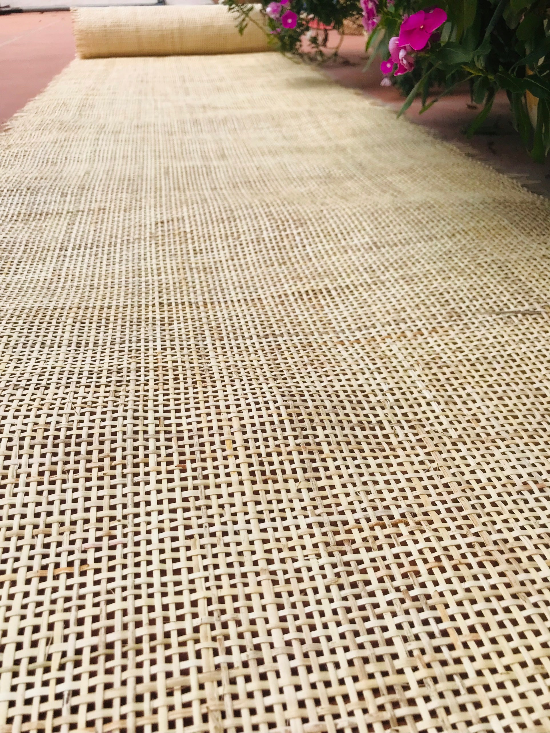 Cane Webbing 18''/20"/24''/36'' Width Natural Cream Radio Cane Webbing Woven Mesh Webbing Unbleached Weave For Crafts/ Furniture, DIY Project