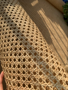 Width 18/24/36"- SPECIAL DISCOUNT - 100% Natural Hexagon Rattan Cane Webbing Roll, Rattan for Rattan Cabinet, Rattan Console, DIY Interiors