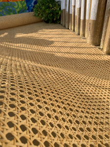 Width 18/24/36"- SPECIAL DISCOUNT - 100% Natural Hexagon Rattan Cane Webbing Roll, Rattan for Rattan Cabinet, Rattan Console, DIY Interiors